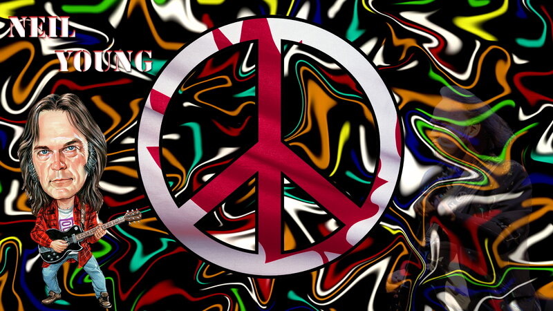 Caricature of Musician — Black, Vibrant, Psychedelic