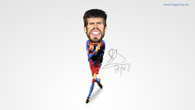 Caricature of Soccer Player — Blue, Playful