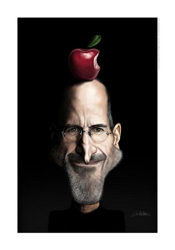 Caricature of Steve Jobs — Black
