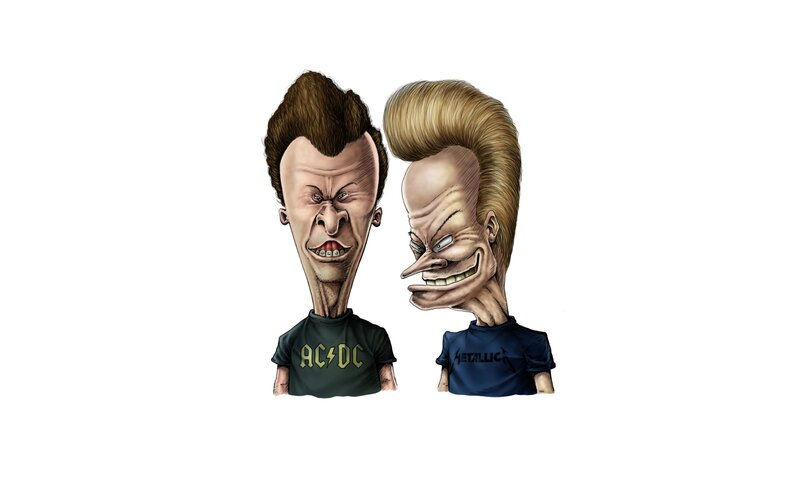 Caricature of Two Men — White
