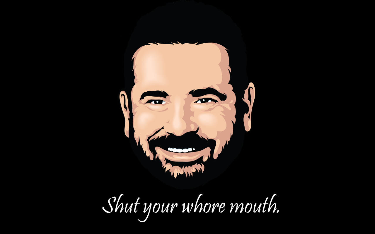 caricature with quote