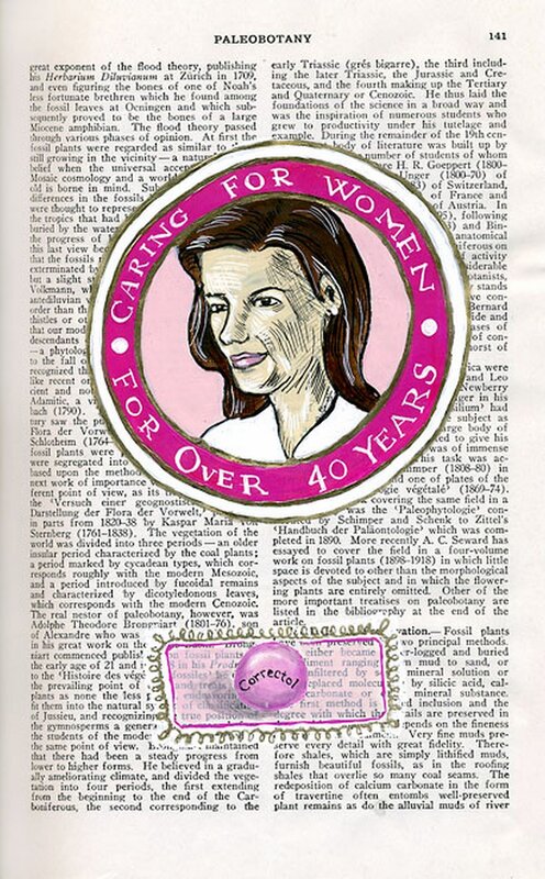 Caring for Women pin on book page
