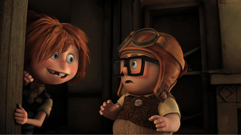 Carl and Ellie in a room