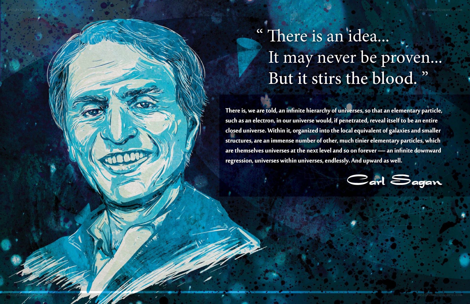 Carl Sagan quote illustration