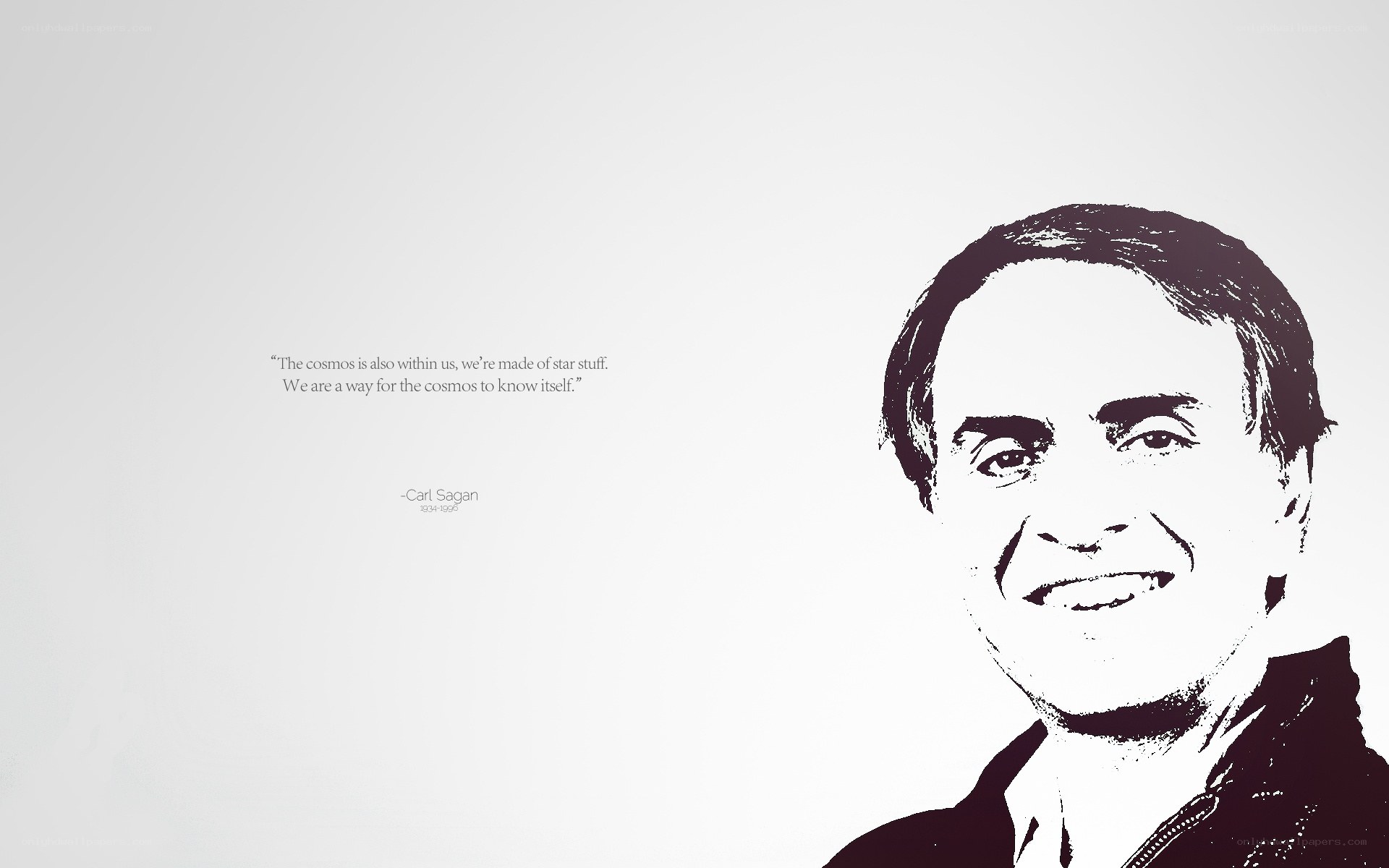 Carl Sagan quote with portrait