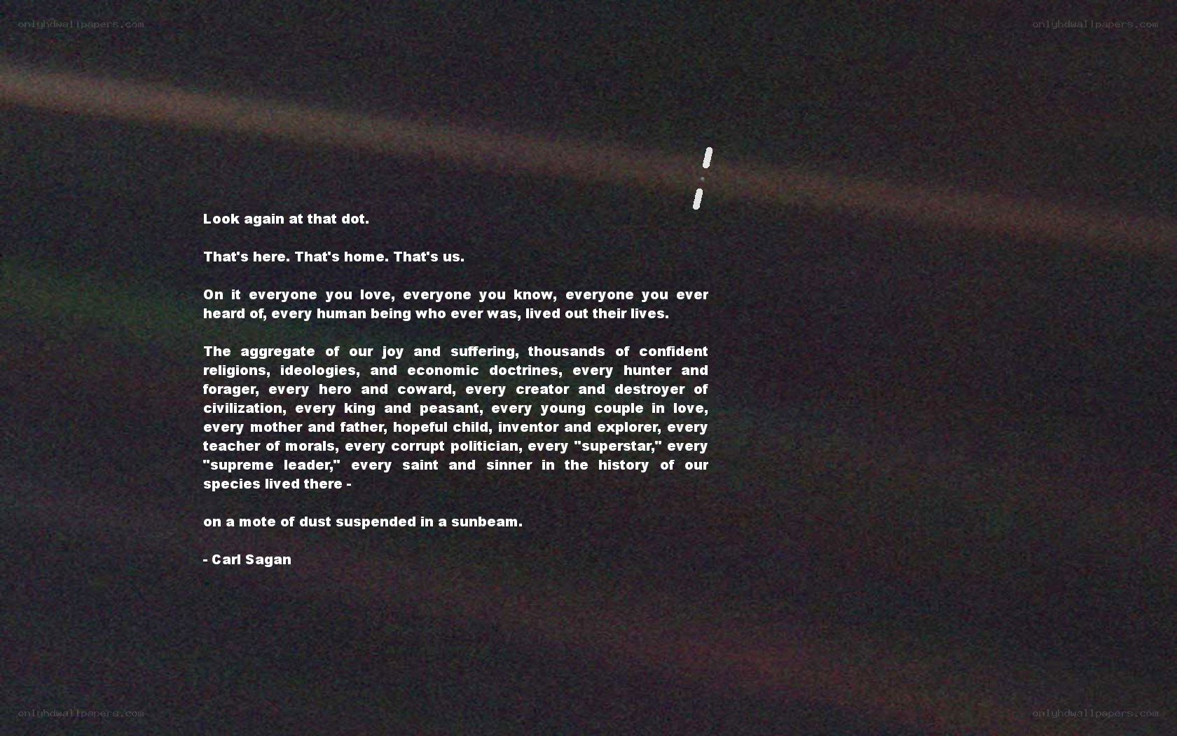 Carl Sagan's Pale Blue Dot