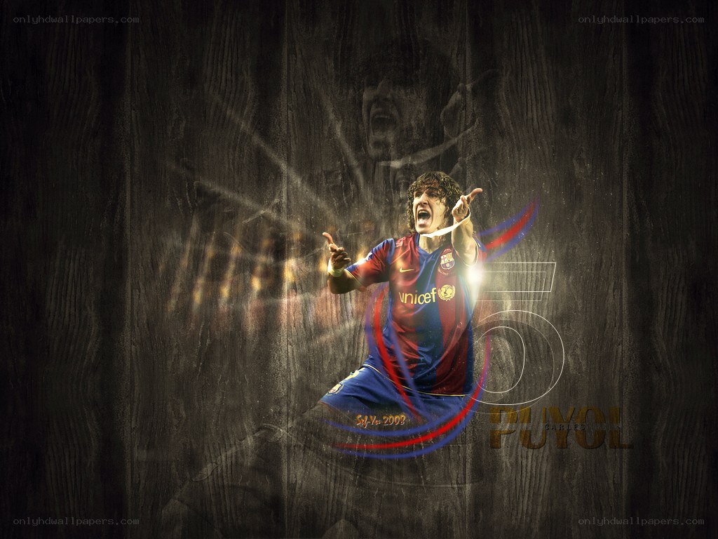 Carles Puyol celebrating