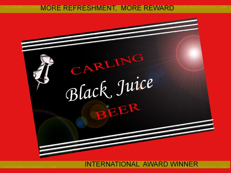 Carling Black Juice Beer label