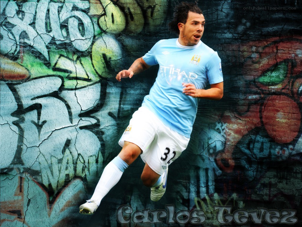 Carlos Tevez in action