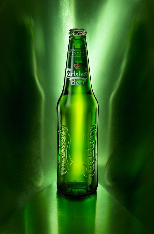 Carlsberg Beer Bottle — Green, Dramatic