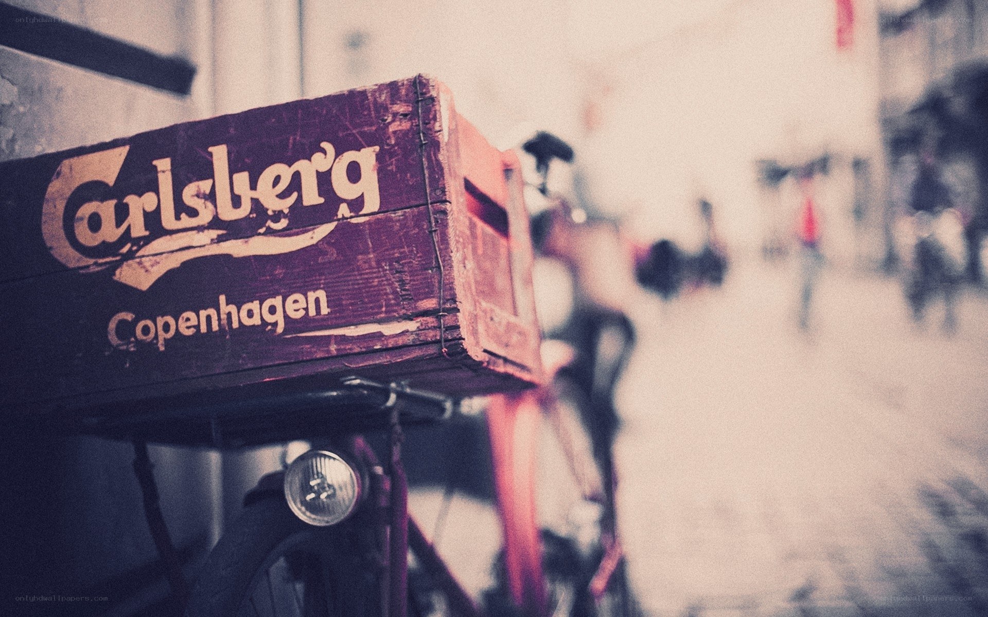 Carlsberg crate on a bicycle