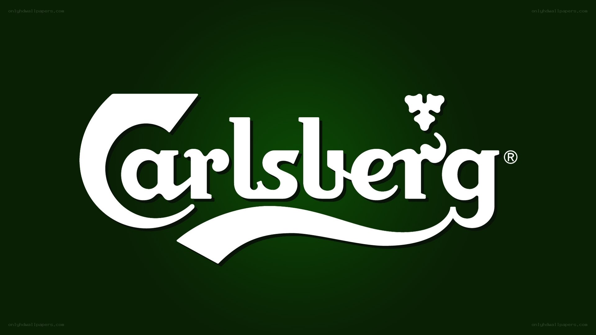 Carlsberg logo on green