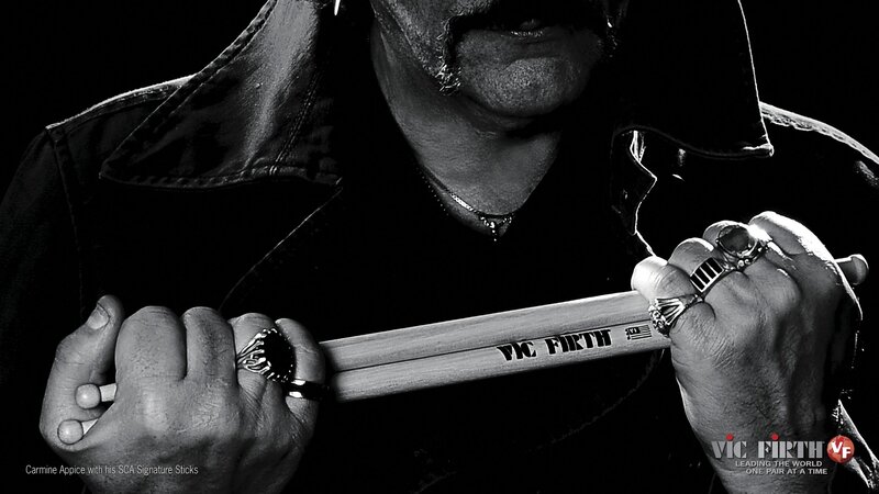 Carmine Appice with drumsticks