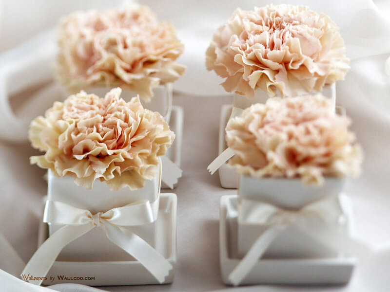 Carnation Flower Arrangements — White