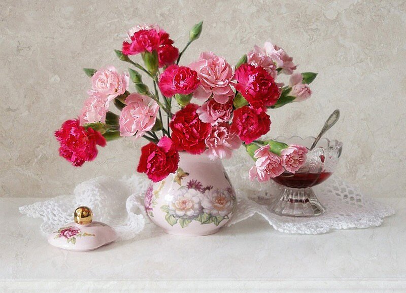 Carnations in a Vase — Pink