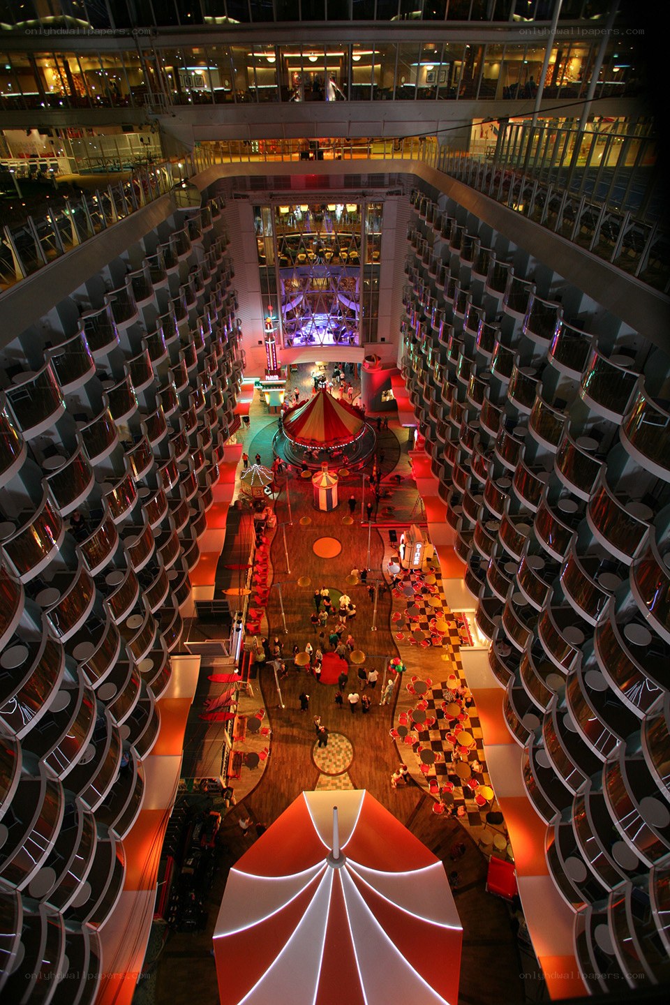 Carnival cruise ship atrium