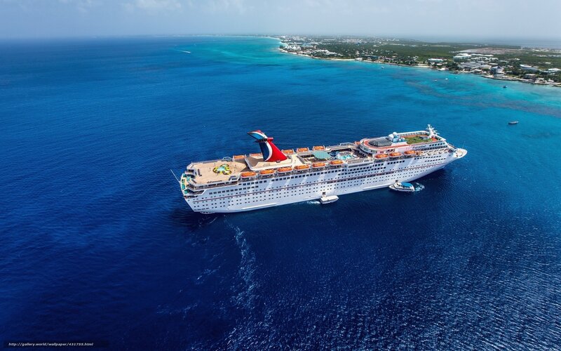 Carnival Cruise Ship — Blue