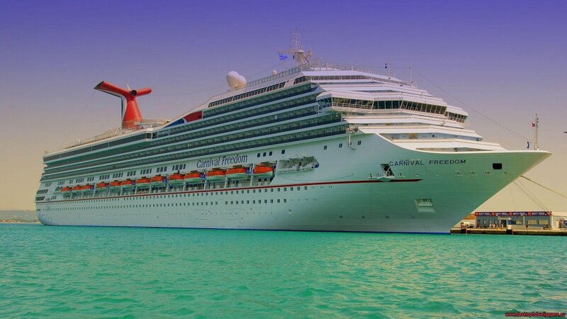Carnival Freedom Cruise Ship — White