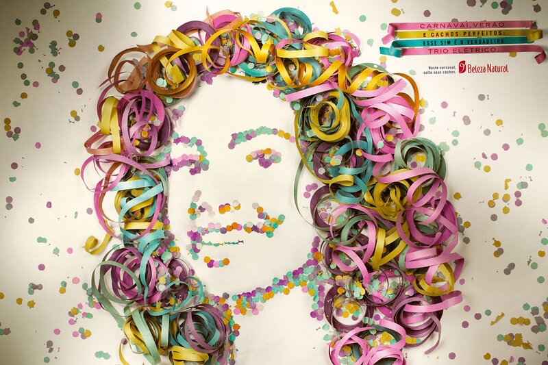 Carnival hair art advertisement
