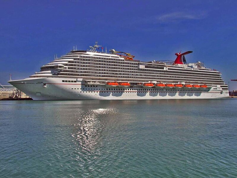 Carnival Magic Cruise Ship — Blue, Calm