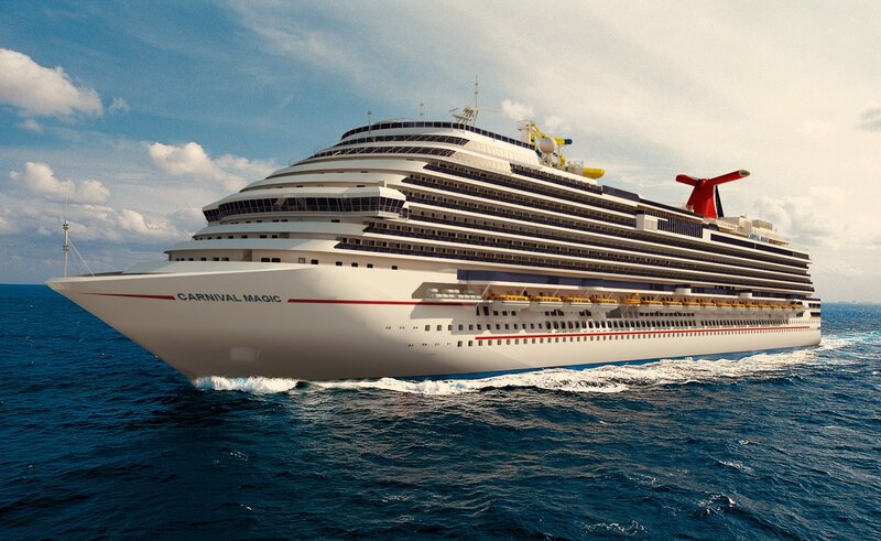 Carnival Magic Cruise Ship — Blue, Serene, Afternoon