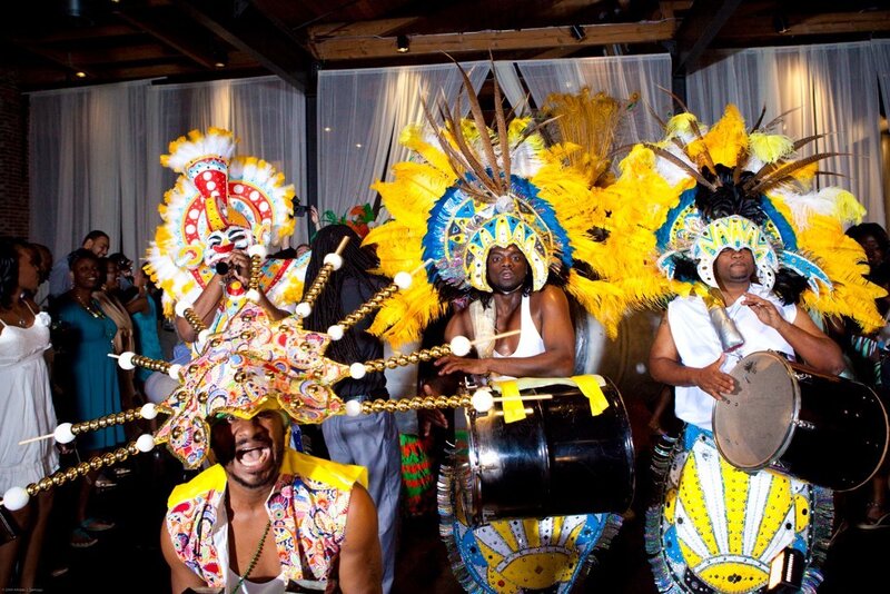 Carnival performers in costume
