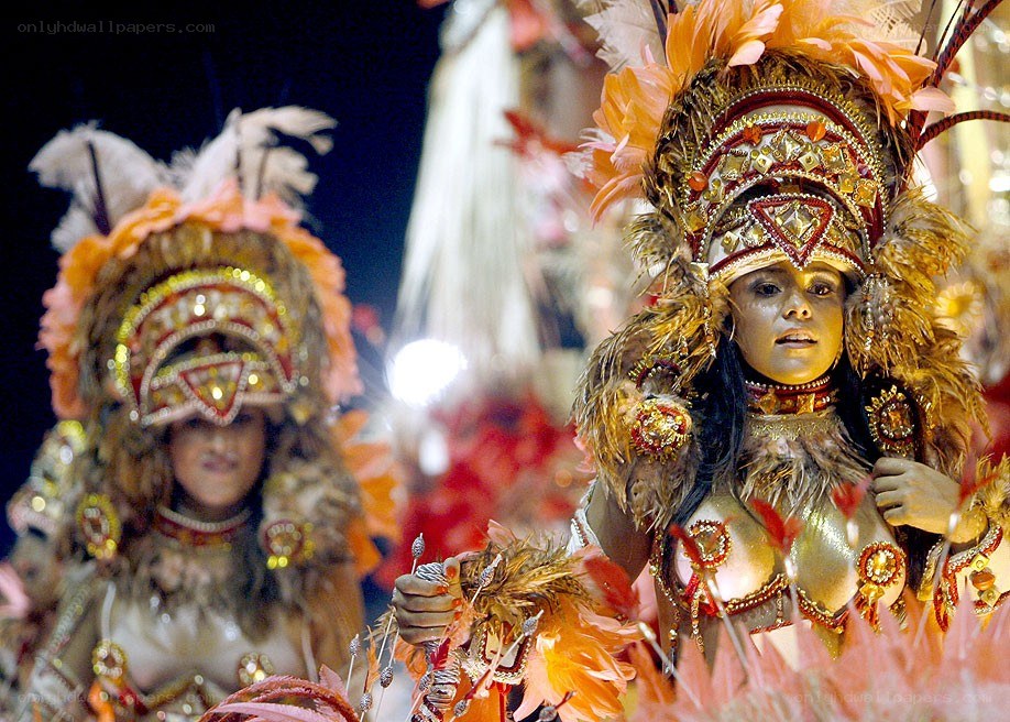 Carnival performers in costume