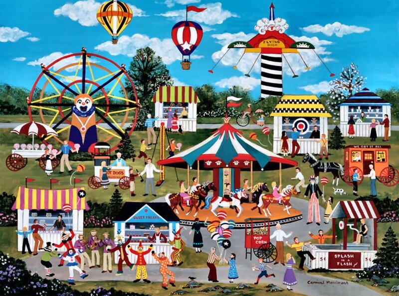 Carnival Scene — Blue