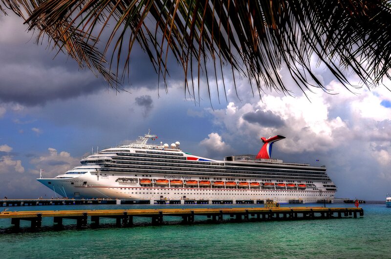 Carnival Valor Cruise Ship — White, Dramatic