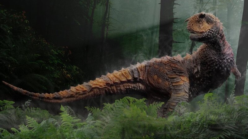 Carnotaurus Dinosaur — Green, Mysterious, Digital Art