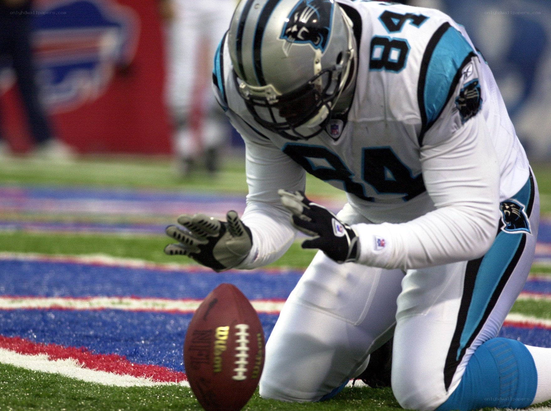 Carolina Panthers player on field