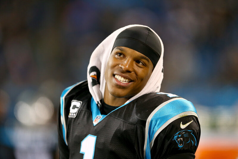 Carolina Panthers player smiling