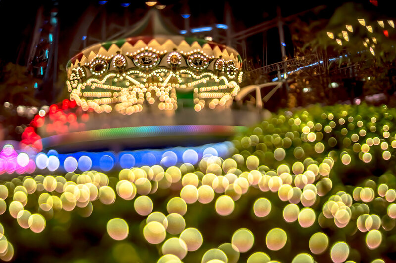 Carousel at Night — Yellow, Festive