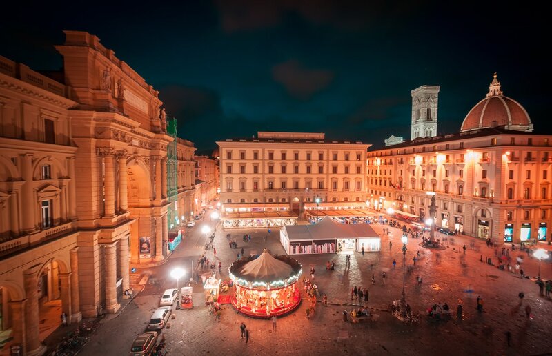 Carousel in City Square — Orange