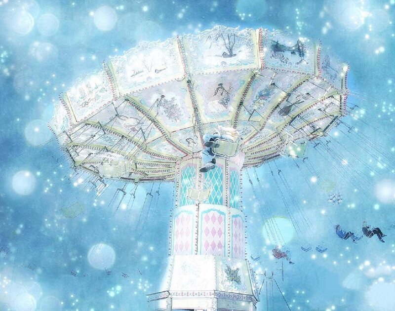 Carousel Ride in Snow