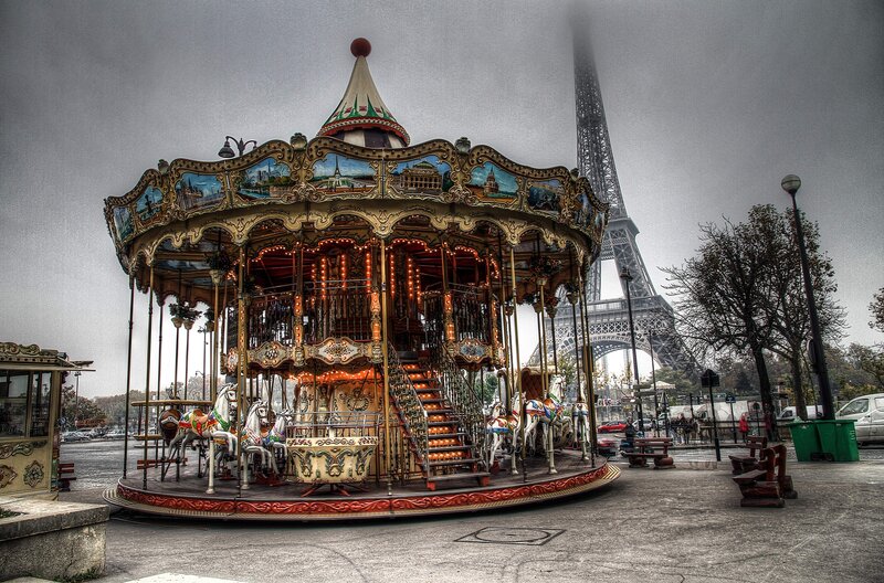 Carousel with Eiffel Tower
