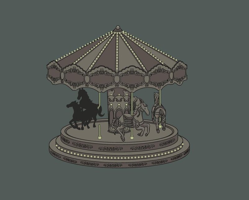 carousel with horses