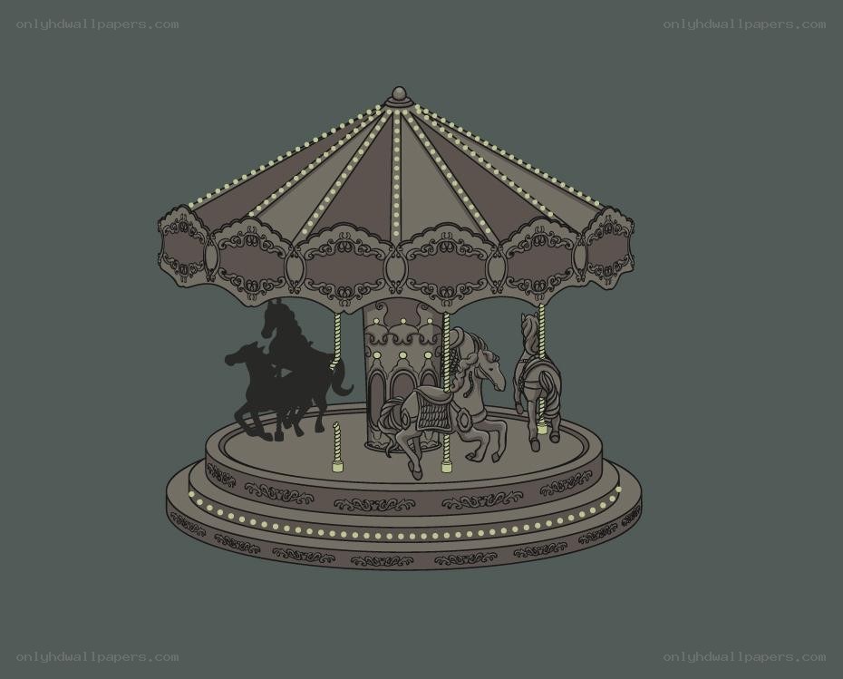 carousel with horses