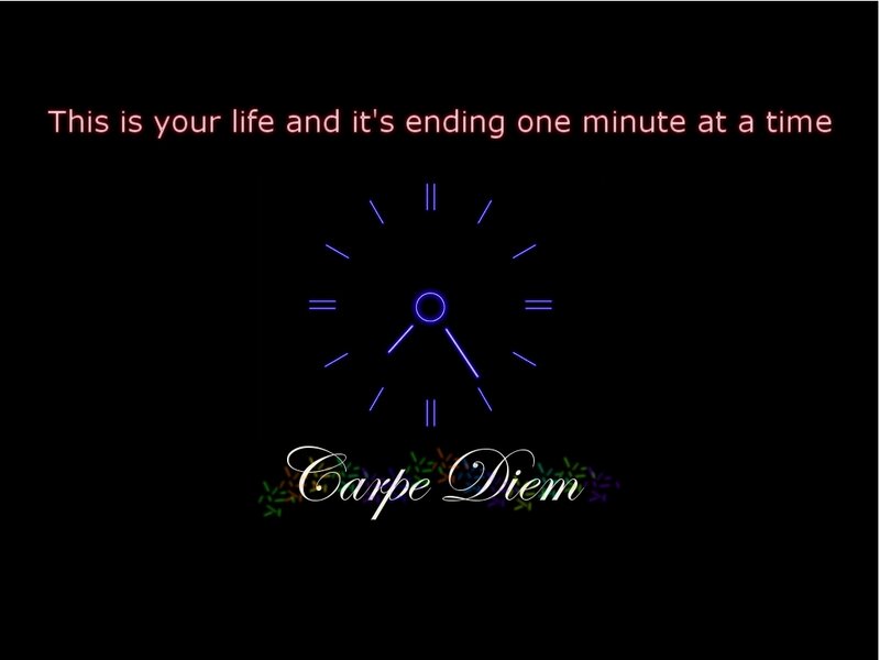 Carpe Diem clock image