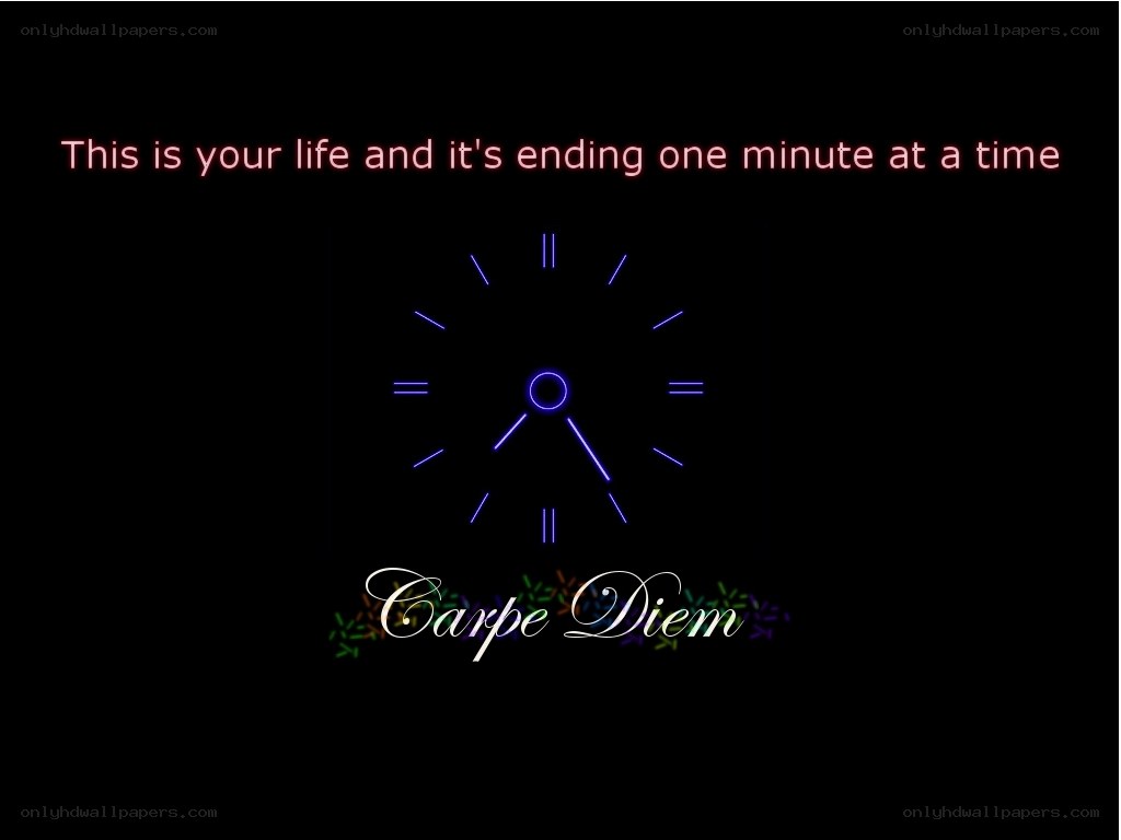 Carpe Diem clock image