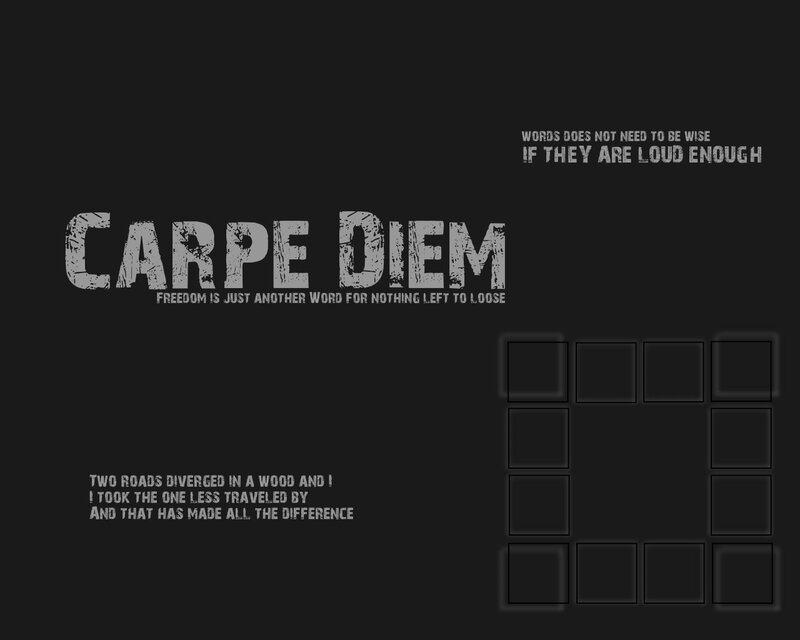 Carpe Diem text art