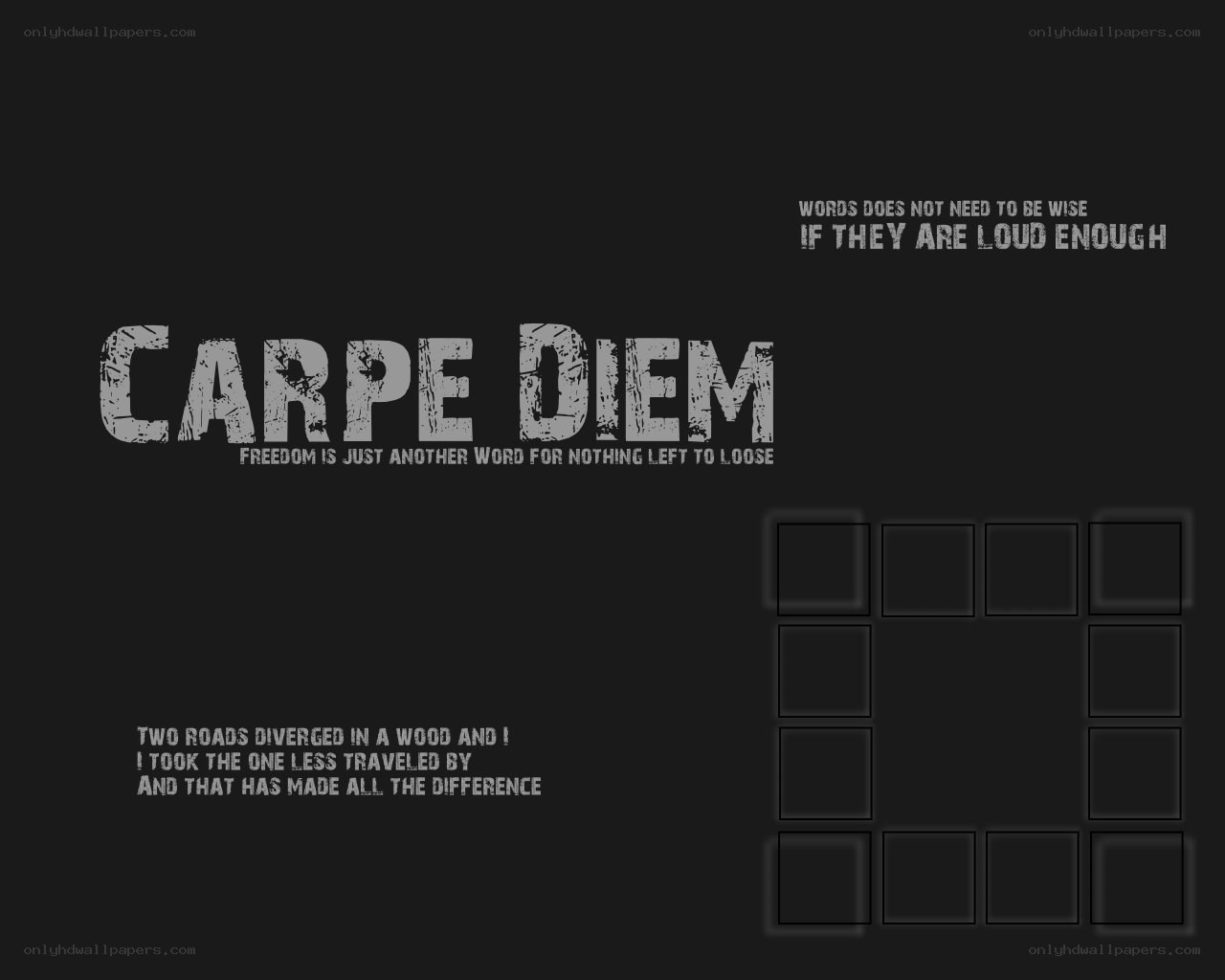 Carpe Diem text art