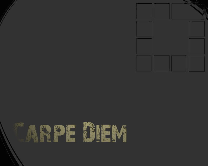 Carpe Diem text on dark background
