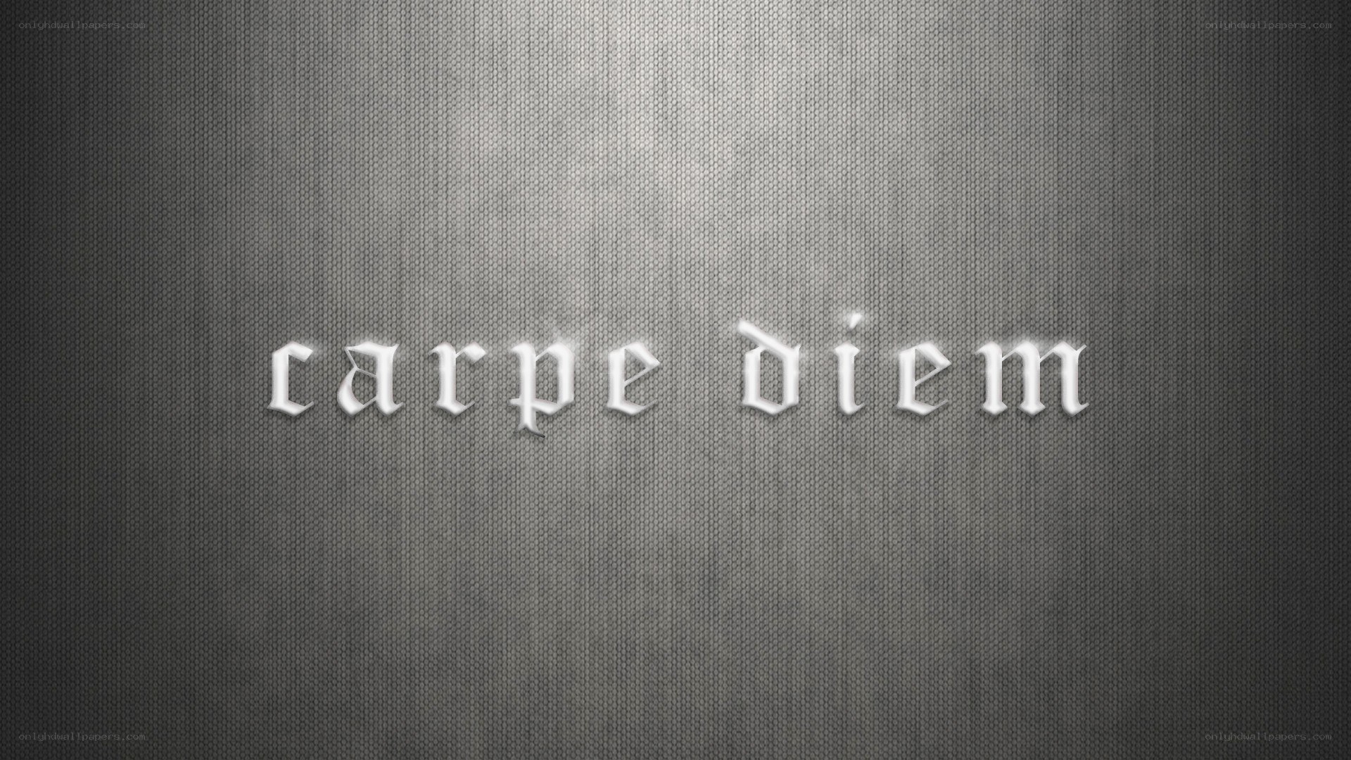 carpe diem text on metal