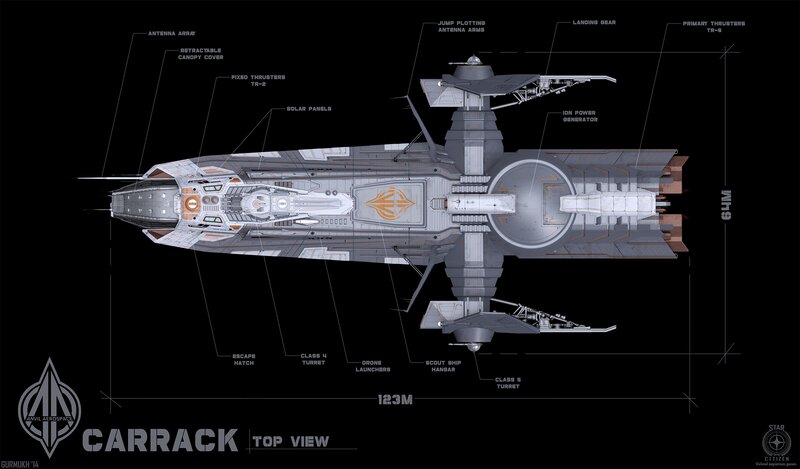 Carrack Spaceship — Gray