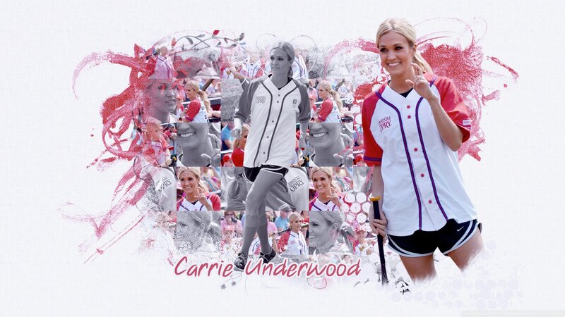 Carrie Underwood Collage — White