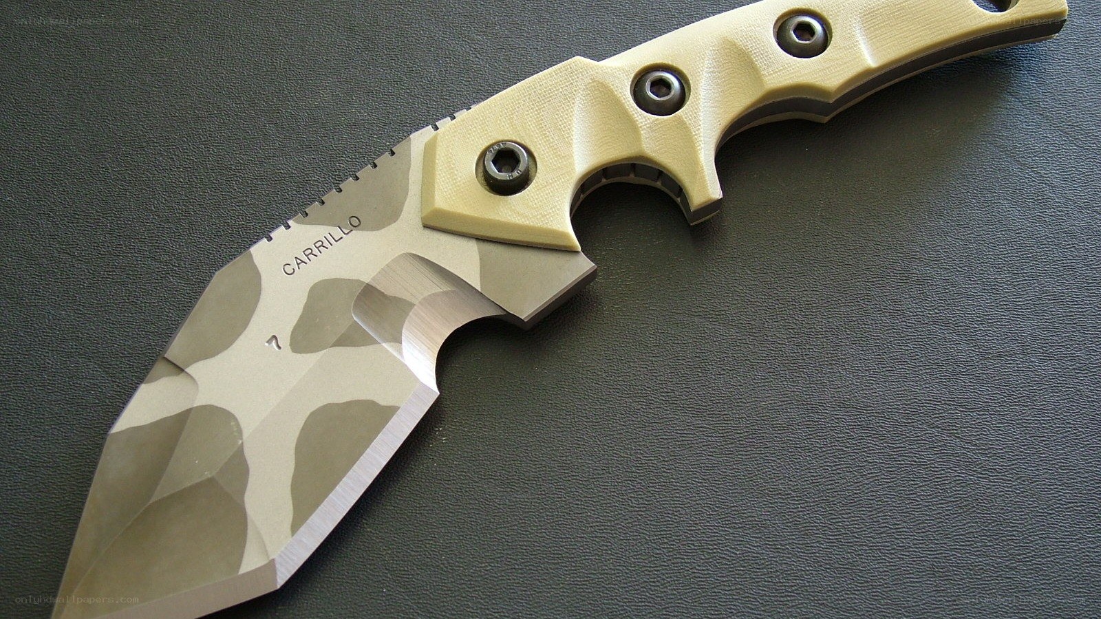 Carrillo knife with camouflage blade