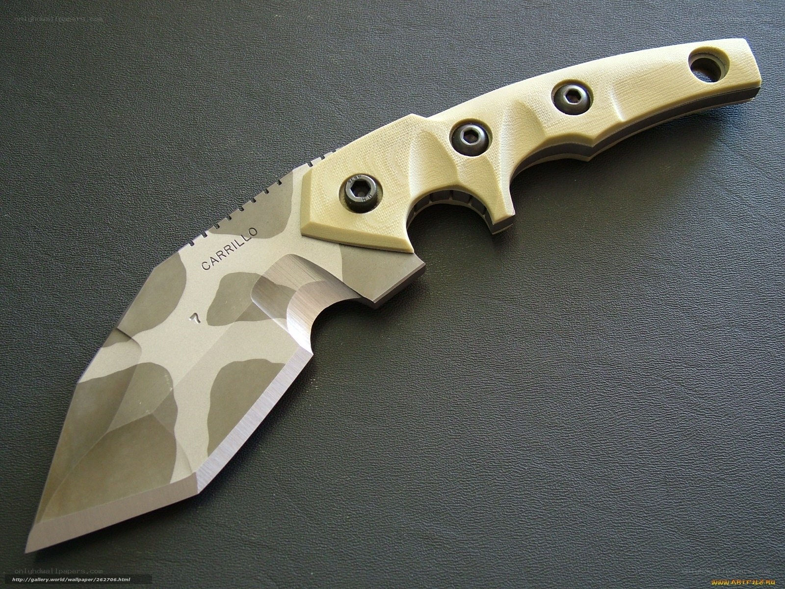 Carrillo knife with camouflage blade