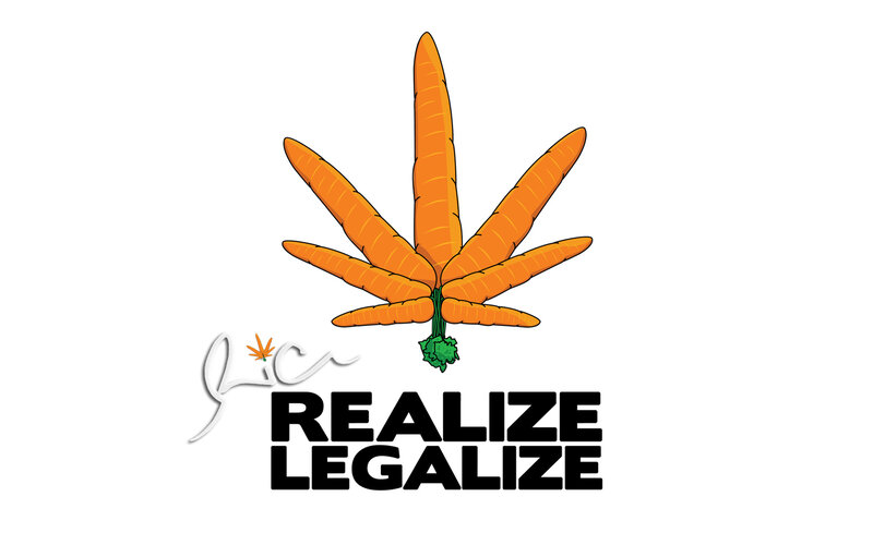 Carrot cannabis leaf logo