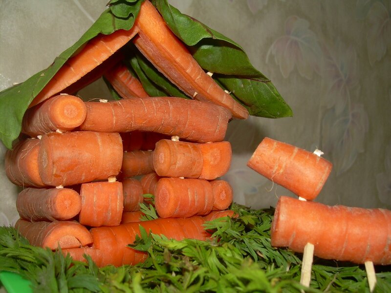 Carrot house sculpture